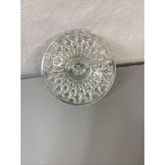 Vintage Anchor Hocking Wexford Footed Creamer And Sugar Bowl with Lid - Picture 4 of 11